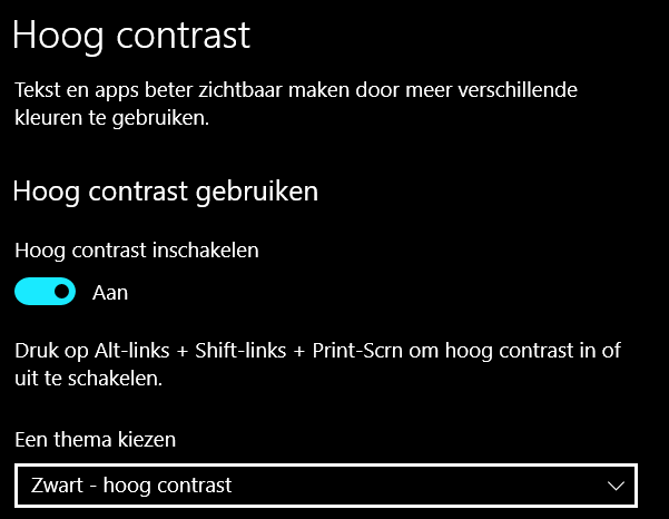 Donker thema